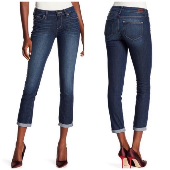 Paige Mid-Rise Kylie Crop With Rolled Up Hem Jeans - Picture 2 of 16